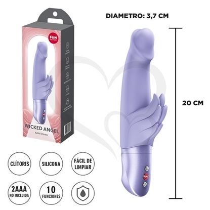 Wicked Angel vibrador doblo funcion clitorial y punto G